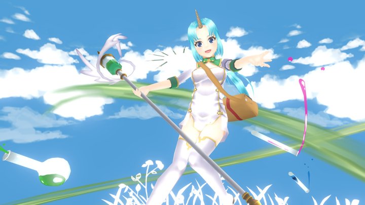 Healer girl 3D Model