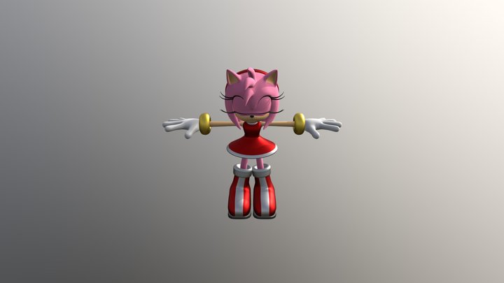 PC Computer - Sonic Forces - Amy Rose 3D Model