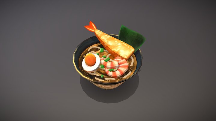Ramen Seafood 3D Model