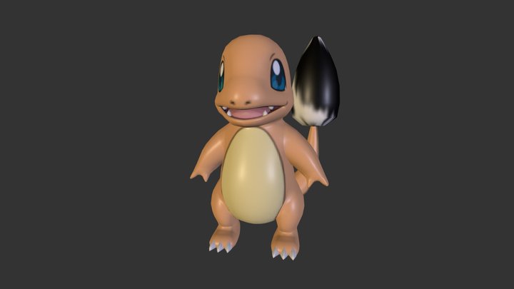 Charmander Posed - X/Y 3D Model