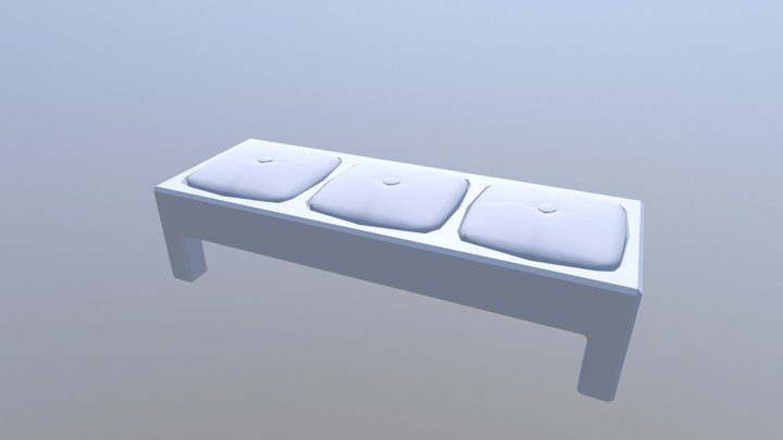 Church Kneeler V001 3D Model