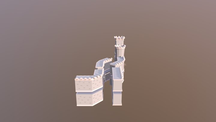 Castle Low Poly(Modular) 3D Model