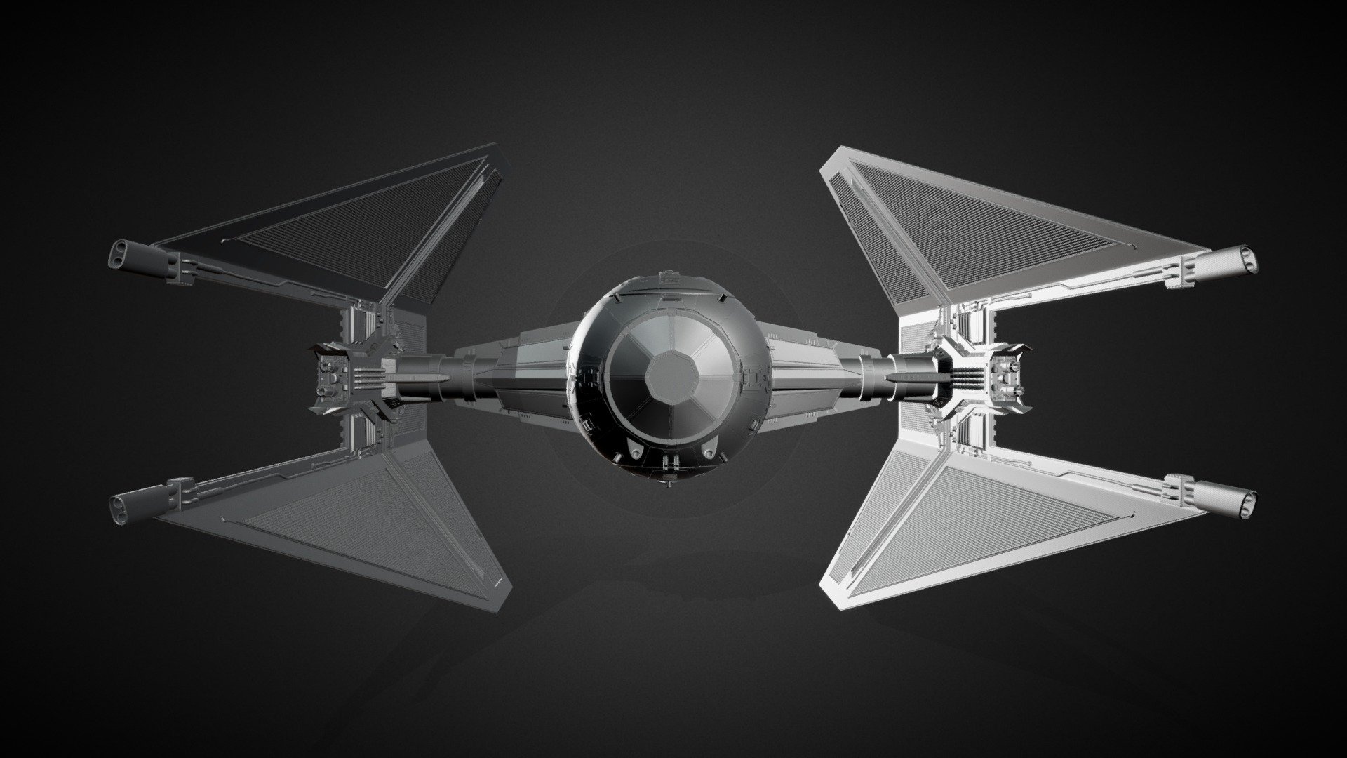 Tie interceptor VE concept - 3D model by Vector (@kongman360) [967e768 ...