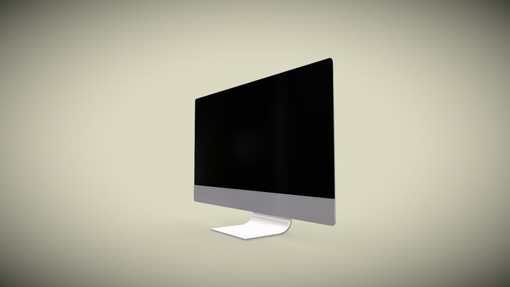 Basic Computer Monitor & TV - Lowpoly 3D Model