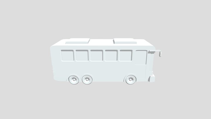 Low poly Bus 3D Model