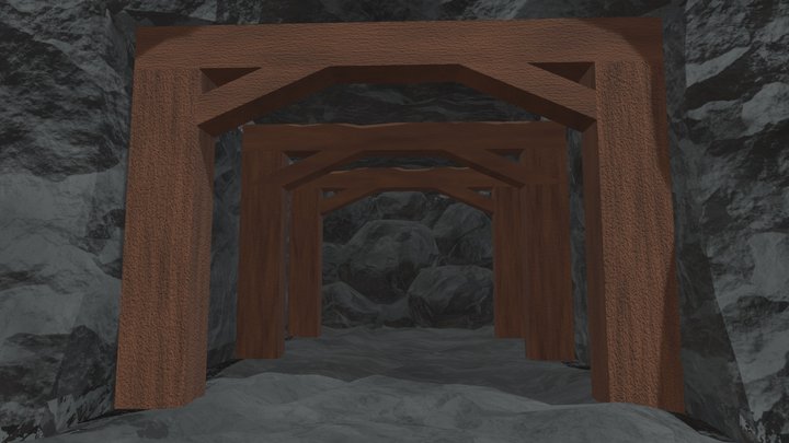 High quality Mineshaft Wreckage 3D Model