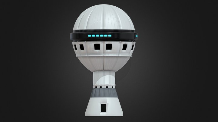 Sci-fi Building 3D Model