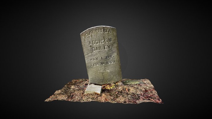 Pinn and Stokes Cemetery: Addison Bailey Grave 3D Model