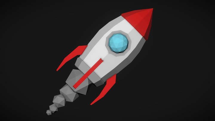 Rocket Ship - Low Poly – Modelo 3D gratuito STL