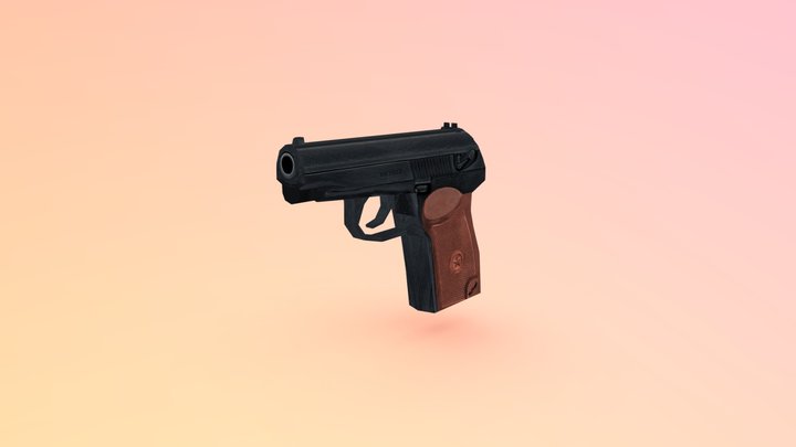 PS1-style Makarov 3D Model