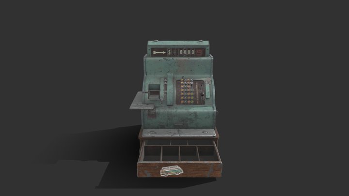 Old Cash Resigter 3D Model