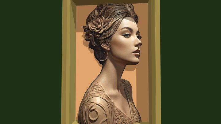 Girl Face 010 – Gratis 3D-model STL