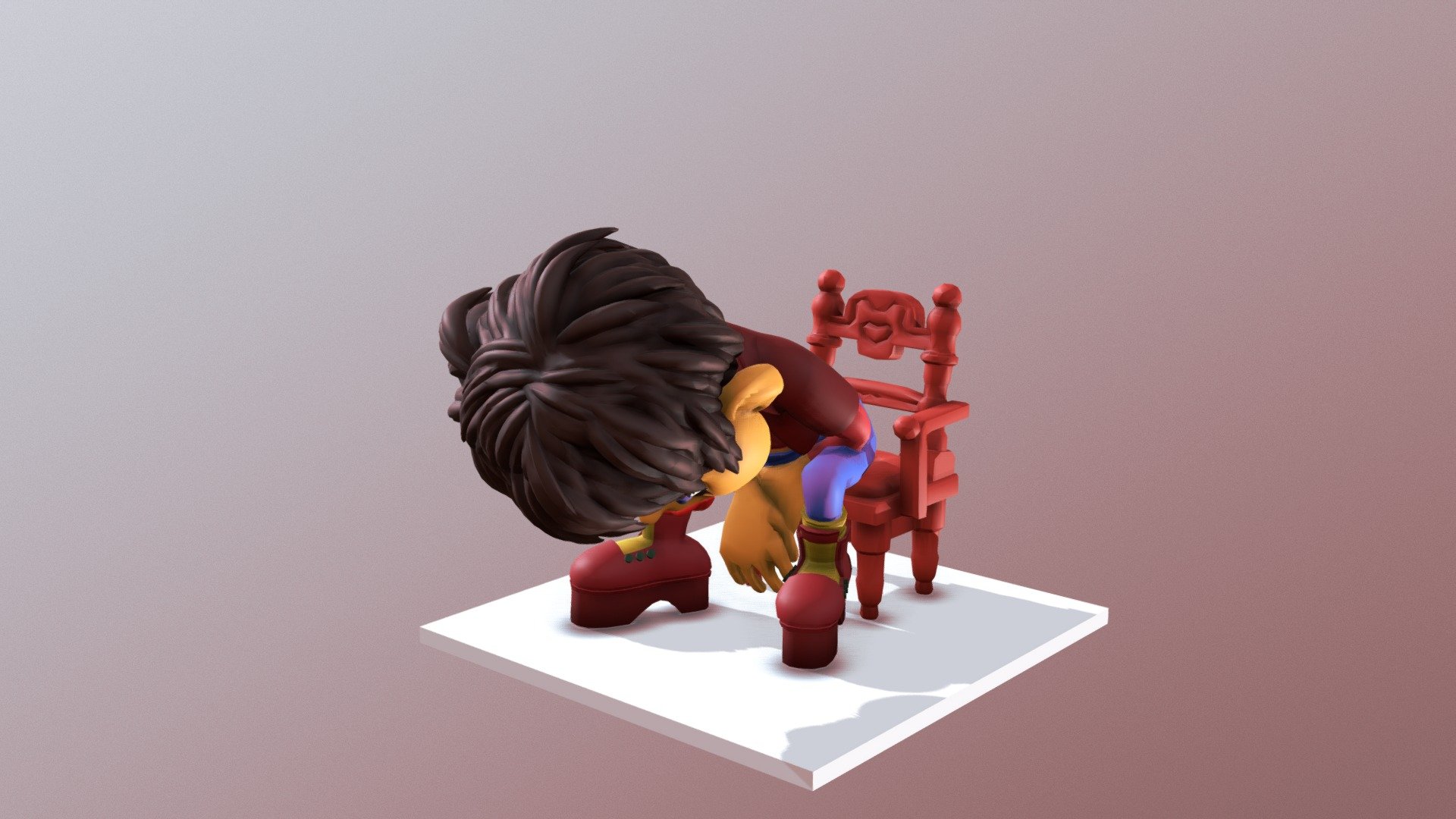 ZBrushでモデリングしたものにアニメーションつけてみた。