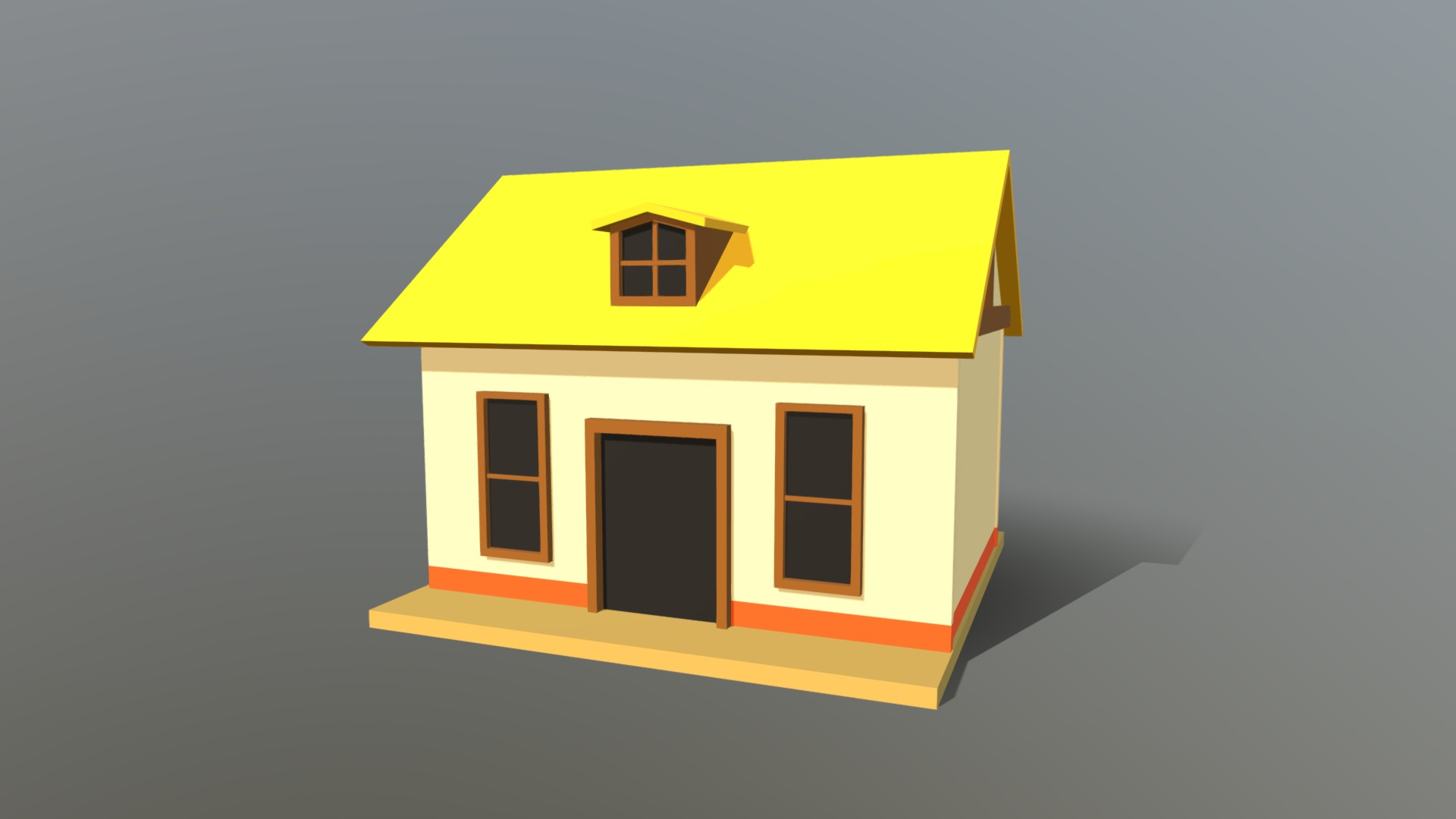 3D model HIE House N1 - This is a 3D model of the HIE House N1. The 3D model is about a house with a blue background.
