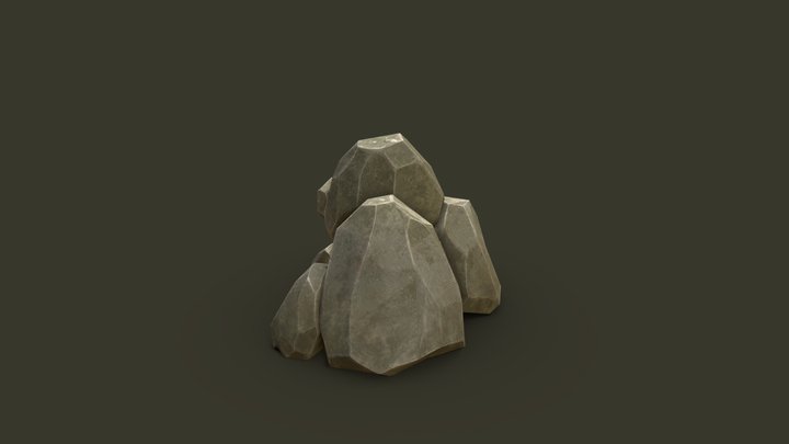 LowPoly Cave – Modèle 3D gratuit STL