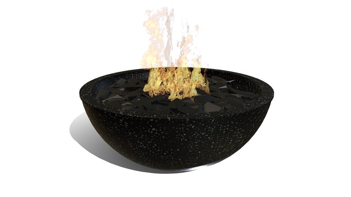 Modofire Sedona Fire Bowl - Powder Coated Steel 3D Model