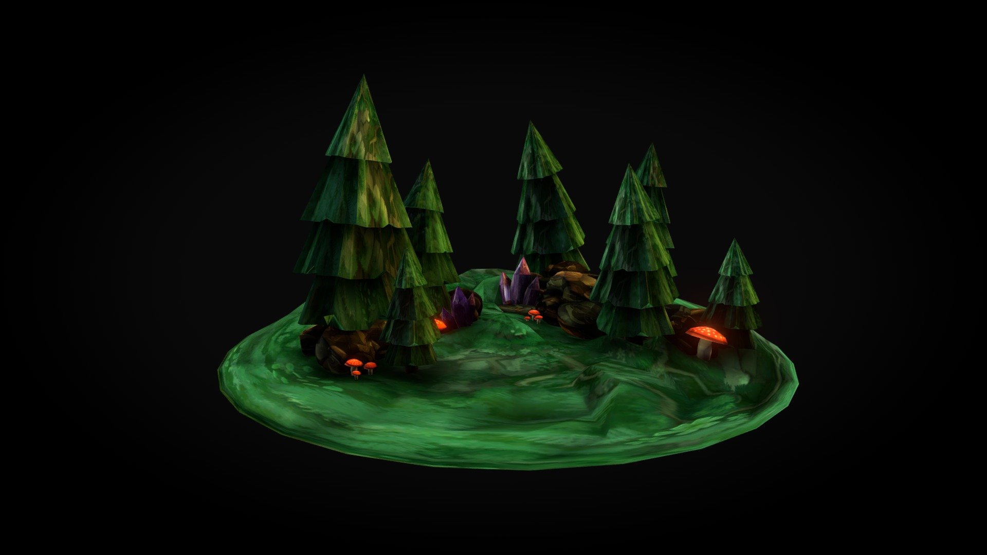 Fantasy Murshrom and Crystal Forest