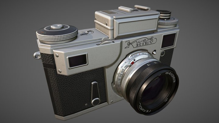 Vintage Camera Kiev-4M 3D Model