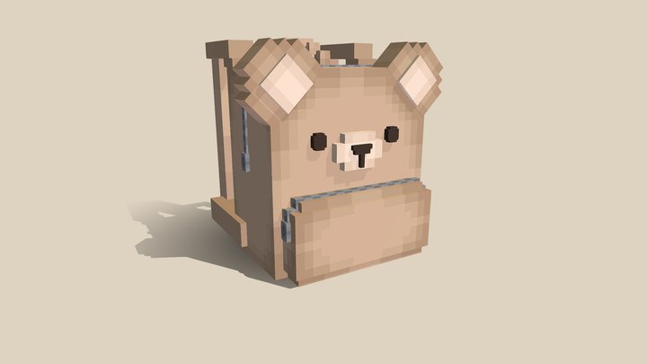 Cute Bear Bookbag - LoverCraft Network 3D Model