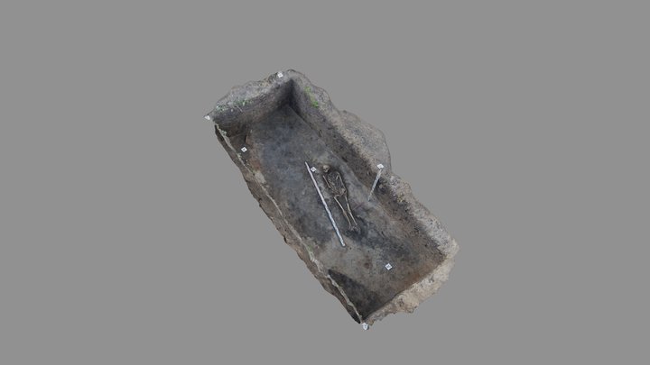 Grave 1, Purpliai cemetery, Lithuania. 3D Model