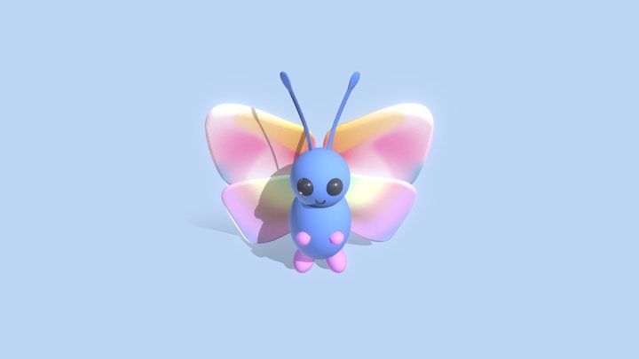 Fantasy Butterfly 3D Model