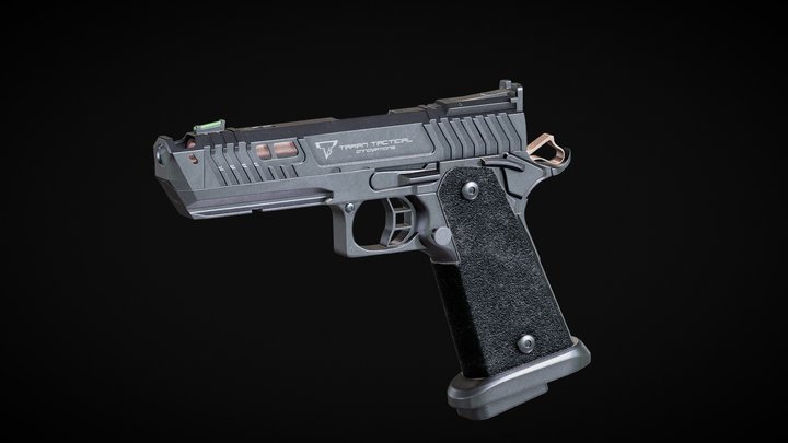 TTI Pit Viper HandGun (game ready) 3D Model