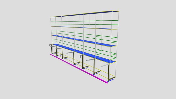Scaffolding Support Larnaca 3D (Job N87) 3D Model