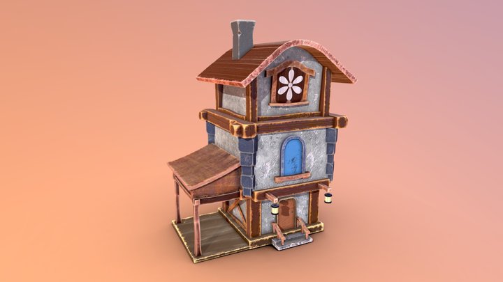 Medieval old house 3D Model