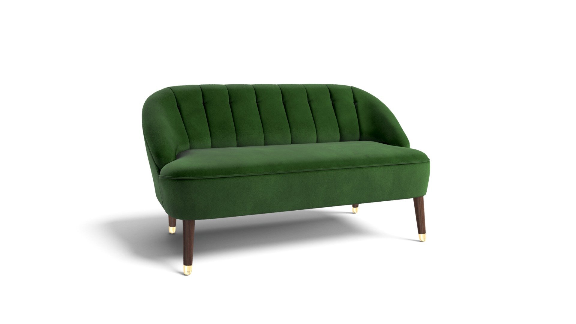 Margot 2 Seater Sofa, Forest Green Velvet