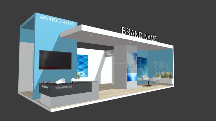 3D Booth Exhibition Stand 3D Model