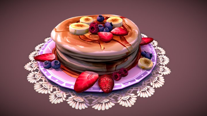 Tasty Pancakes 3D Model