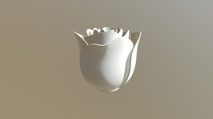 Printable Rose Flower 3D Model