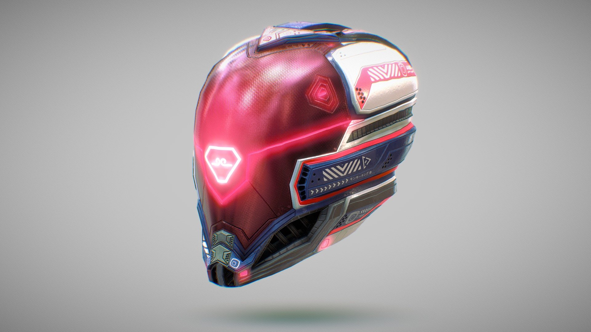 Low Poly Cyberpunk Helmet - Teaser - 3D model by Hisqie Furqoni ...