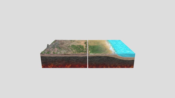 tectonic plates Animated 3D Model