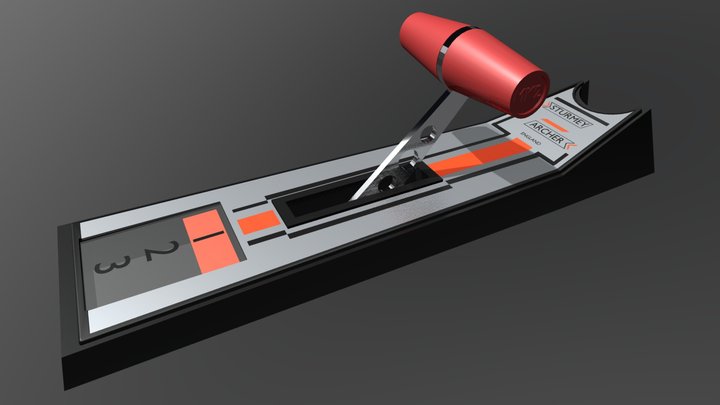 Gear change lever for Raleigh Chopper MKII 3D Model