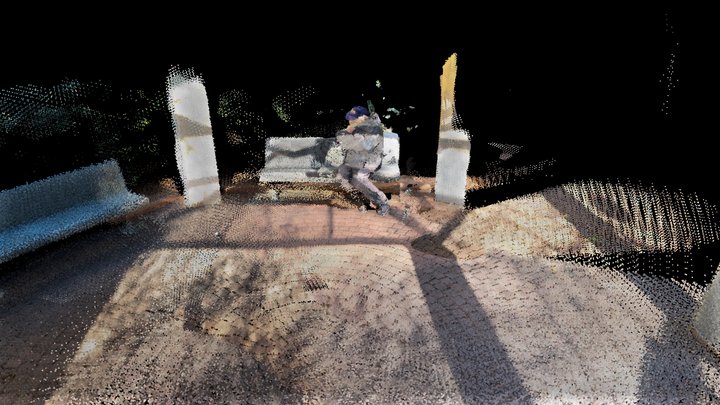 Grandfather on the bench 3D Model