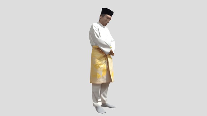 Man in traditional attire 3D Model