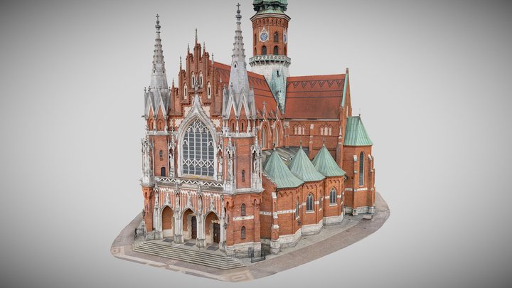 Kościół św. Józefa w Krakowie, Podgórze, Polska 3D Model