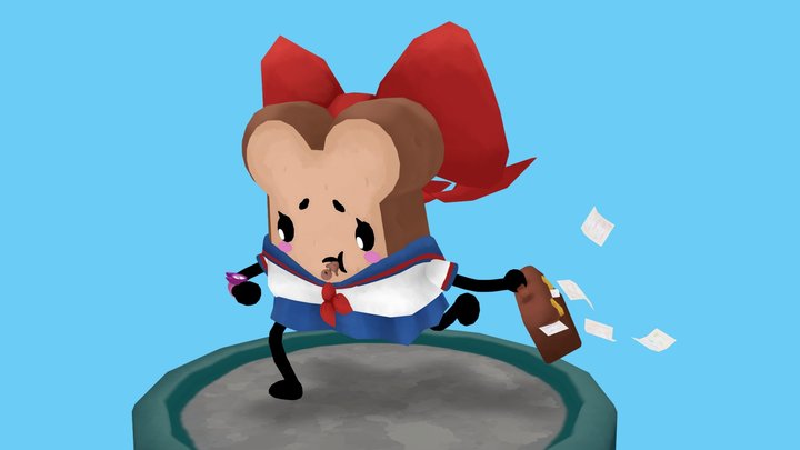 Anime Toast! 3D Model