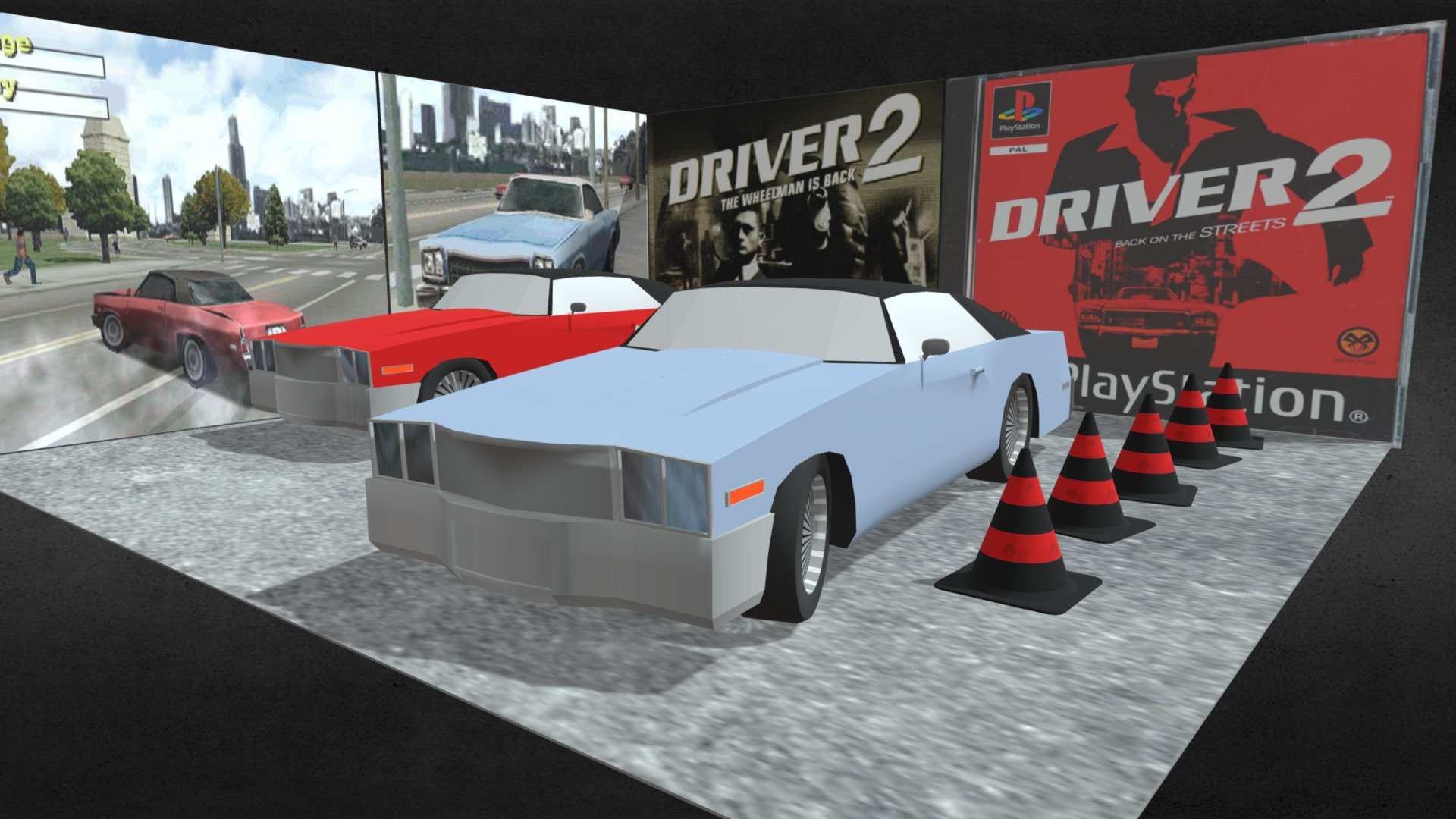 Os carros antigos do game Driver 2