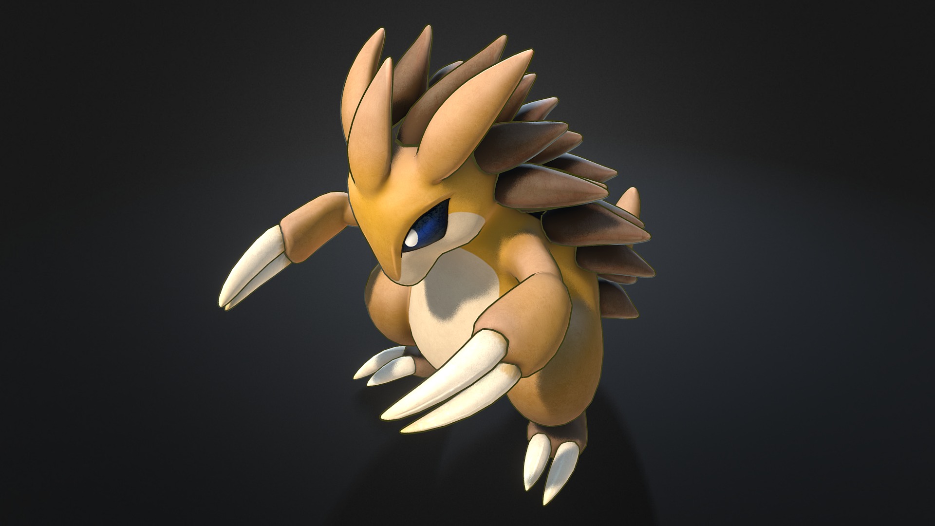 3D model SandSlash Pokemon - This is a 3D model of the SandSlash Pokemon. The 3D model is about a close-up of a toy.
