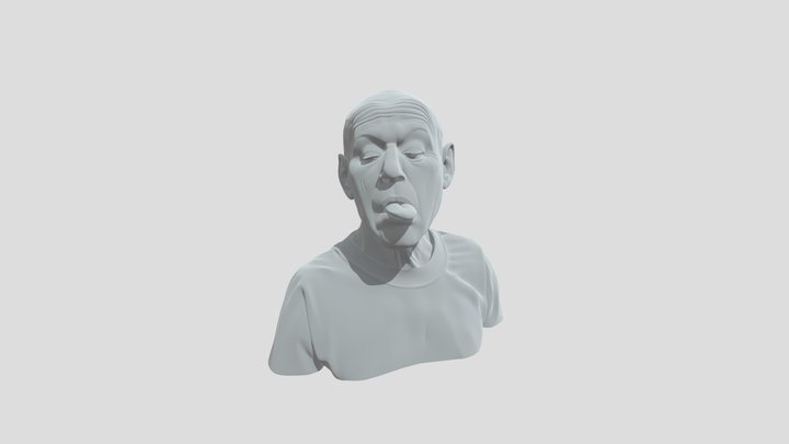 Tongue Out Close-Up 3D Model