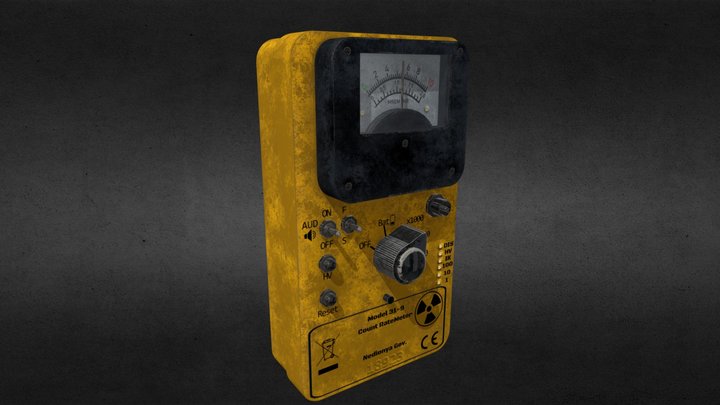 Post-Apocalyptic Geiger Counter - Survival Prop – Kostenloses 3D-Modell STL