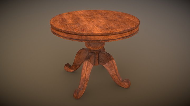 Dirty Wooden Table 3D Model