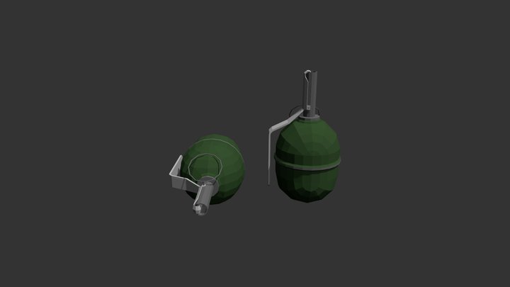Low-Poly RGD-5 Anti-Personal Frag Grenade 3D Model