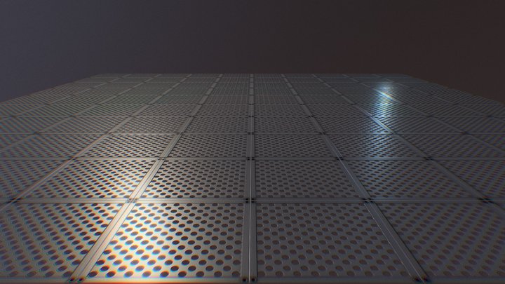 Metal Mesh Floor_1 PBR Material 3D Model