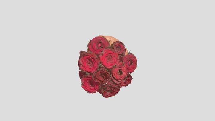 Realistic Rose Flower in Vase