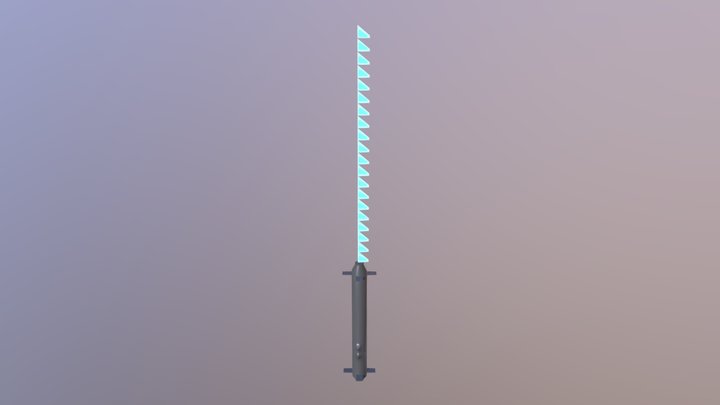 Glowing Crystal Whip 3D Model