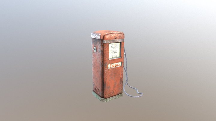 Esso gas pump 3D Model