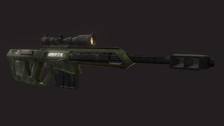 STG .50 cal Sniper Rifle 3D Model